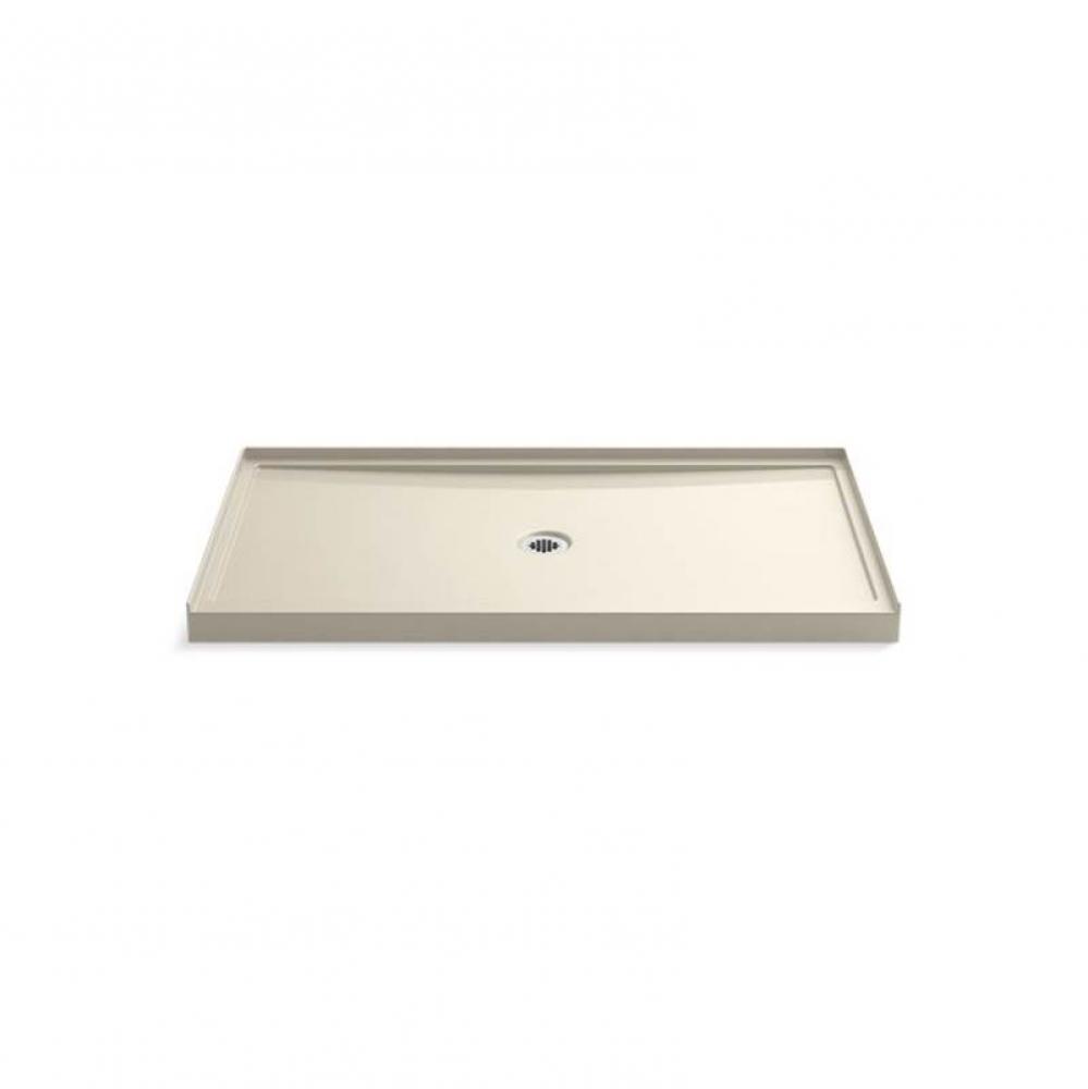 Rely® 60'' x 34'' single-threshold shower base with center drain
