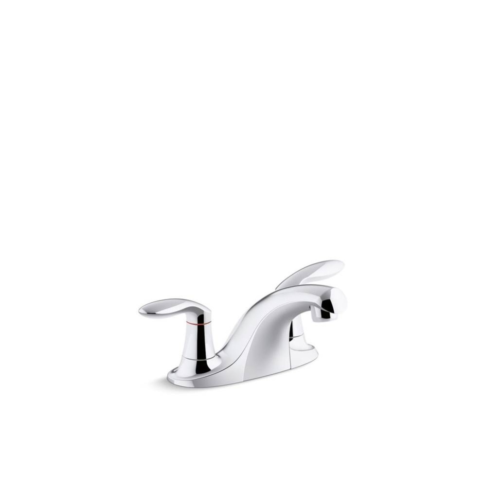 Coralais® Two-handle centerset bathroom sink faucet with 0.5 gpm vandal-resistant aerator and