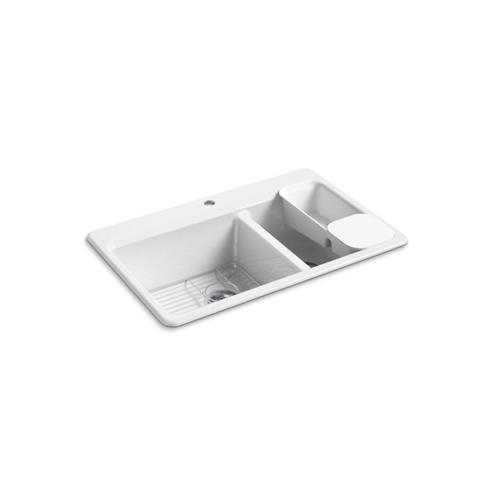 Riverby® 33'' top-mount double-bowl workstation kitchen sink