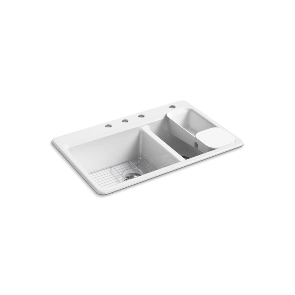Riverby® 33'' top-mount double-bowl workstation kitchen sink