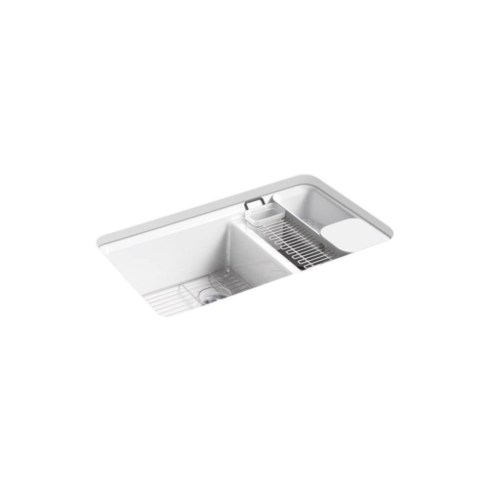 Riverby® 33'' undermount double-bowl workstation kitchen sink