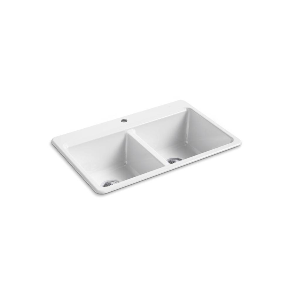 Riverby® 33'' top-mount double-bowl workstation kitchen sink