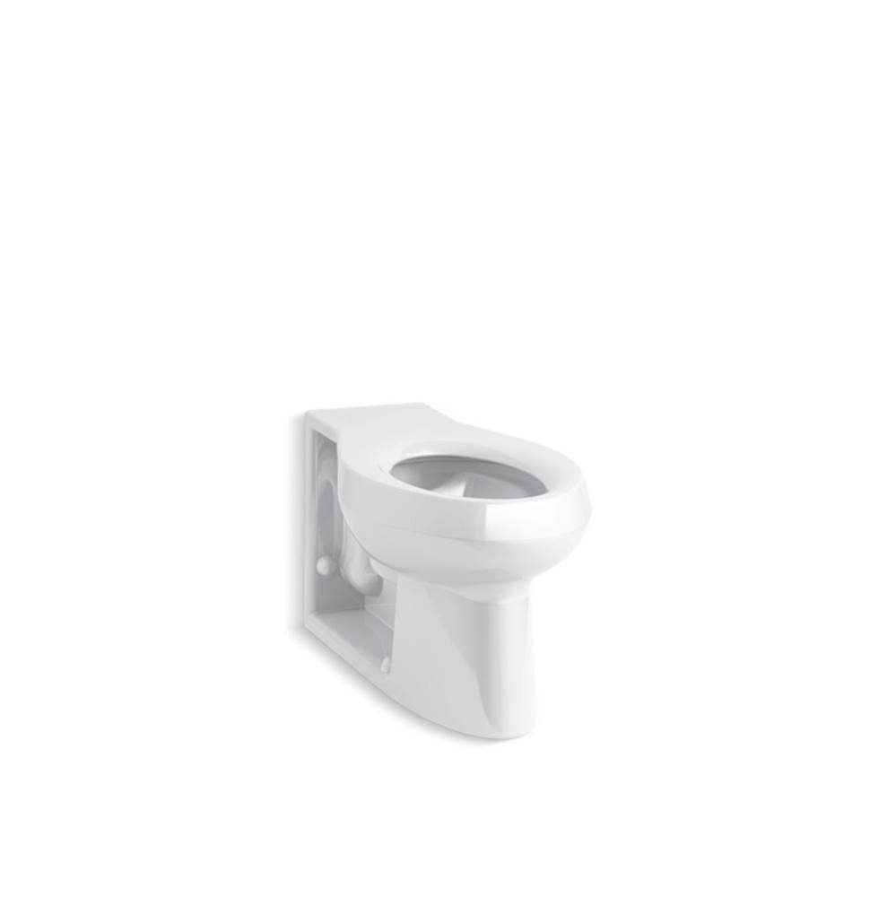 Anglesey™ Floor-mount rear spud antimicrobial flushometer bowl with integral seat