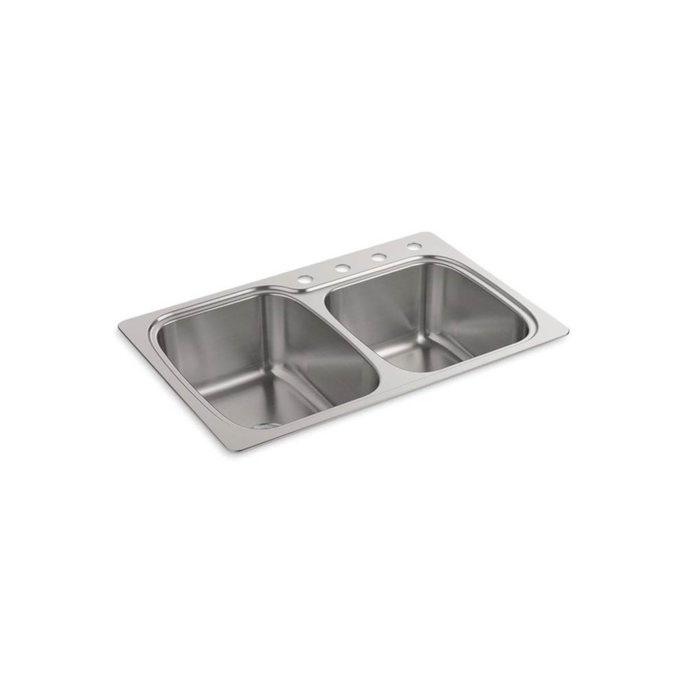 Verse™ 33'' top-/undermount double-bowl kitchen sink