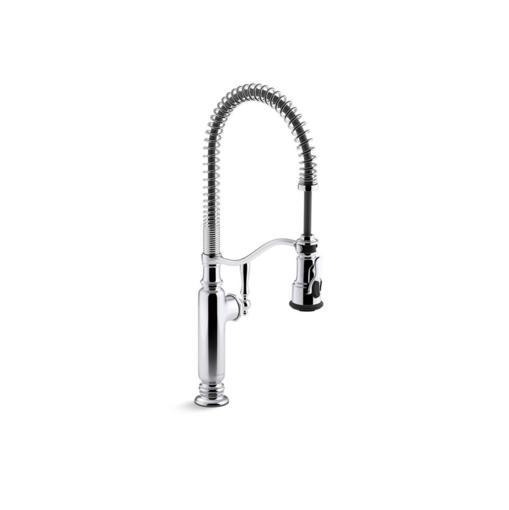 Tournant® Semi-professional kitchen sink faucet with three-function sprayhead