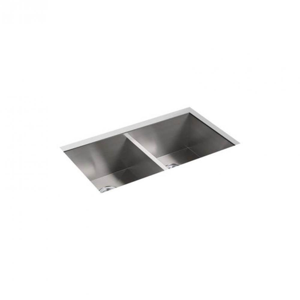 32'' undermount double-bowl kitchen sink