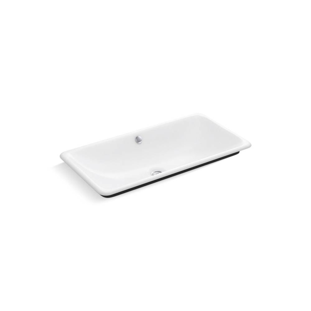 Iron Plains® 30'' rectangular drop-in/undermount/vessel bathroom sink with Iron Bla