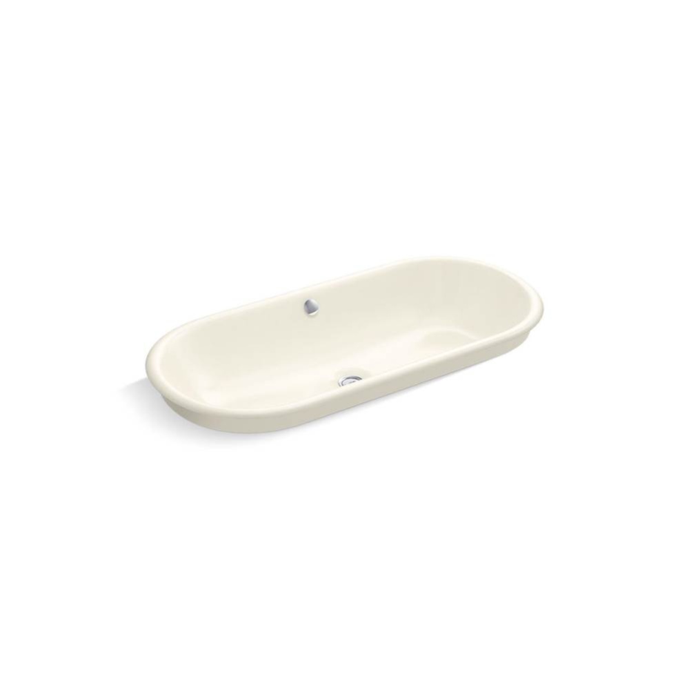 Iron Plains® 33'' oval drop-in/undermount/vessel bathroom sink with Biscuit painted