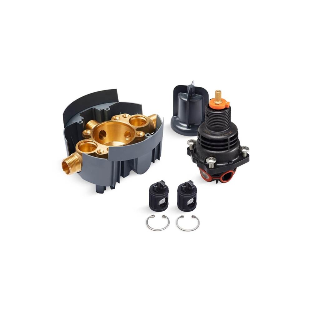 Rite-Temp® Thermostatic valve body and cartridge kit with loose service stops