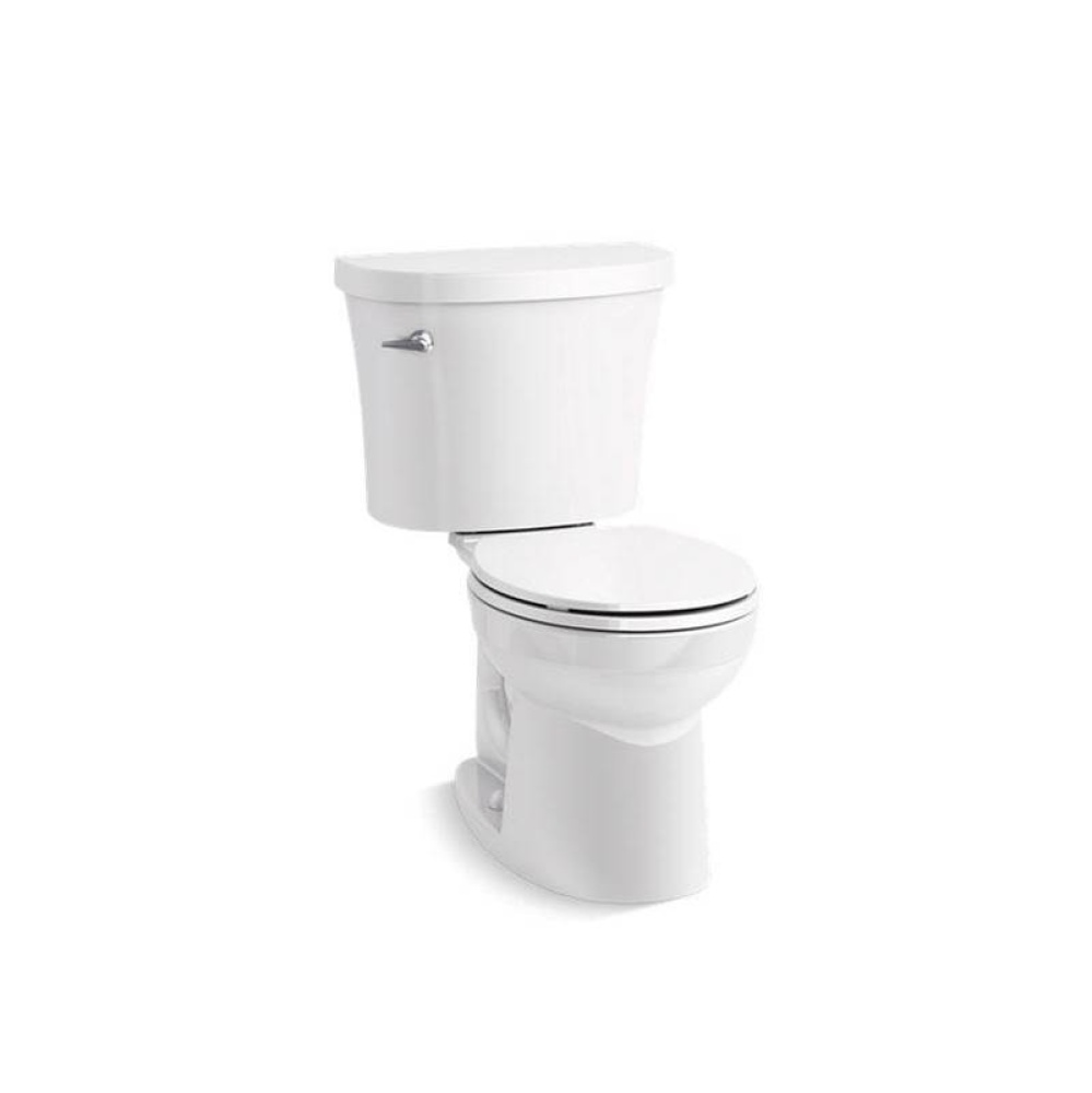 Kingston™ Two-piece round-front 1.28 gpf toilet with tank cover locks