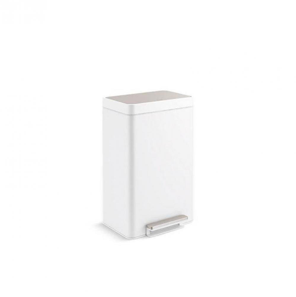 Dual-compartment step trash can