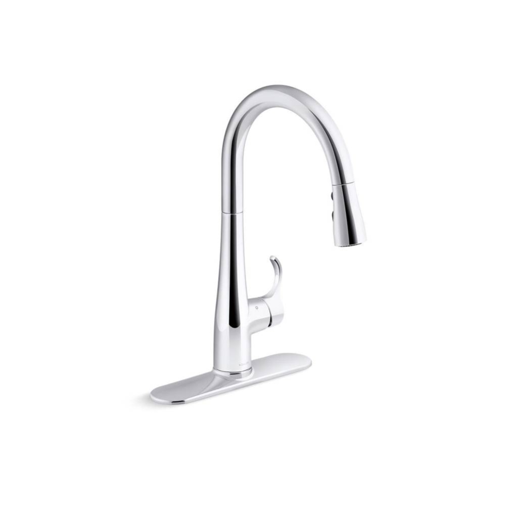 Simplice® Touchless pull-down kitchen sink faucet with three-function sprayhead