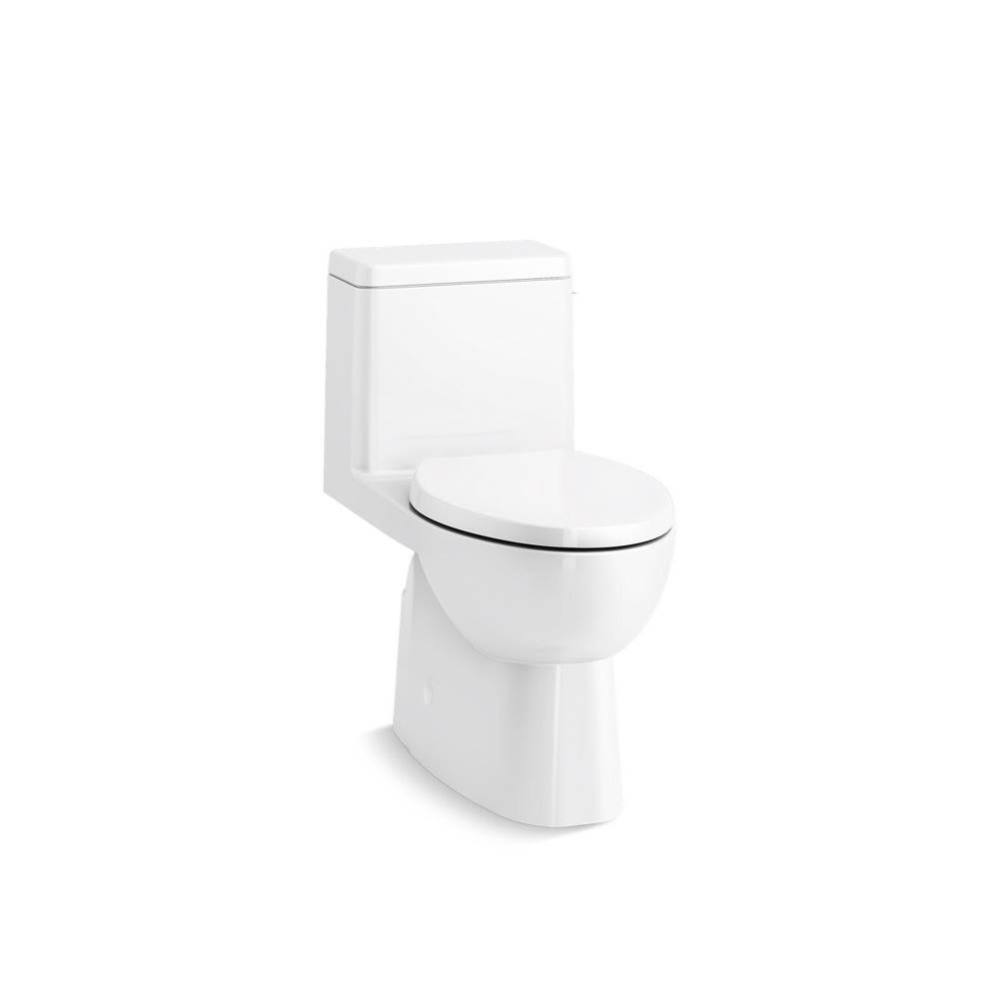 Reach® One-piece compact elongated toilet with skirted trapway, 1.28 gpf