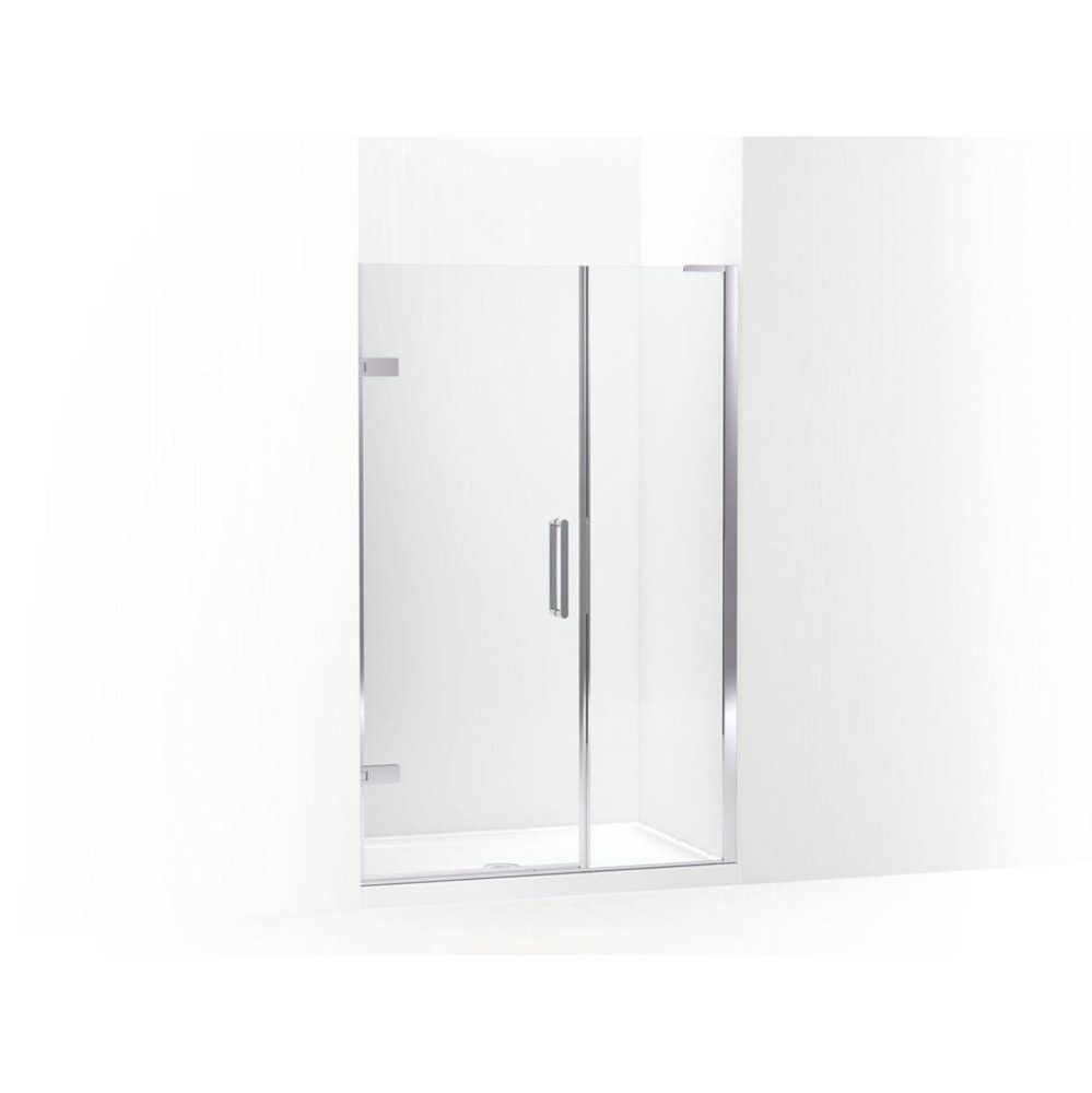 Composed™ Frameless pivot shower door, 71-3/4'' H x 46 - 46-3/4'' W, with 3/