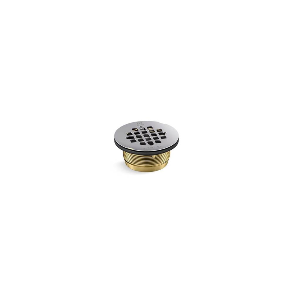 Round brass shower receptor drain