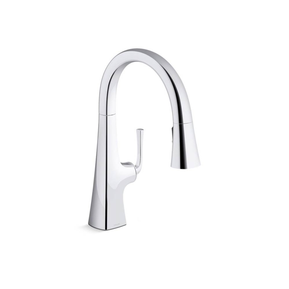 Graze® Pull-down kitchen sink faucet with three-function sprayhead