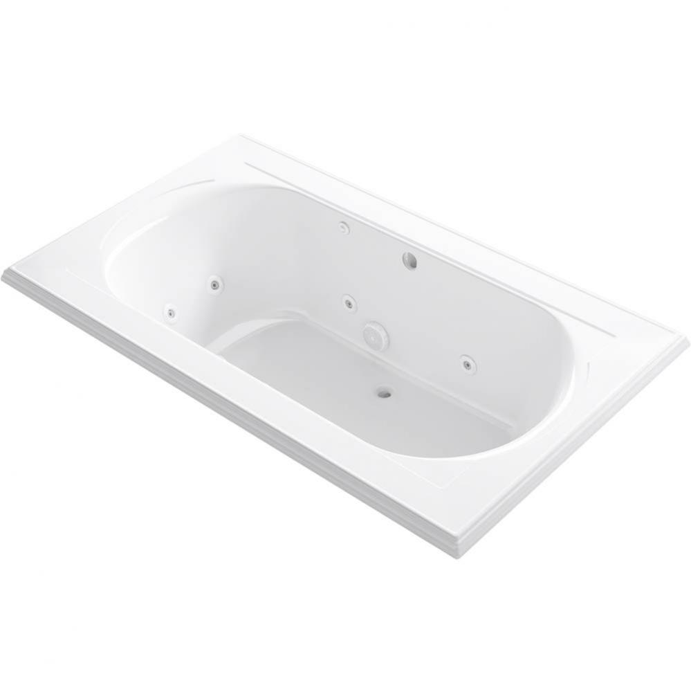 Memoirs® 72'' x 42'' drop-in whirlpool bath with center rear drain
