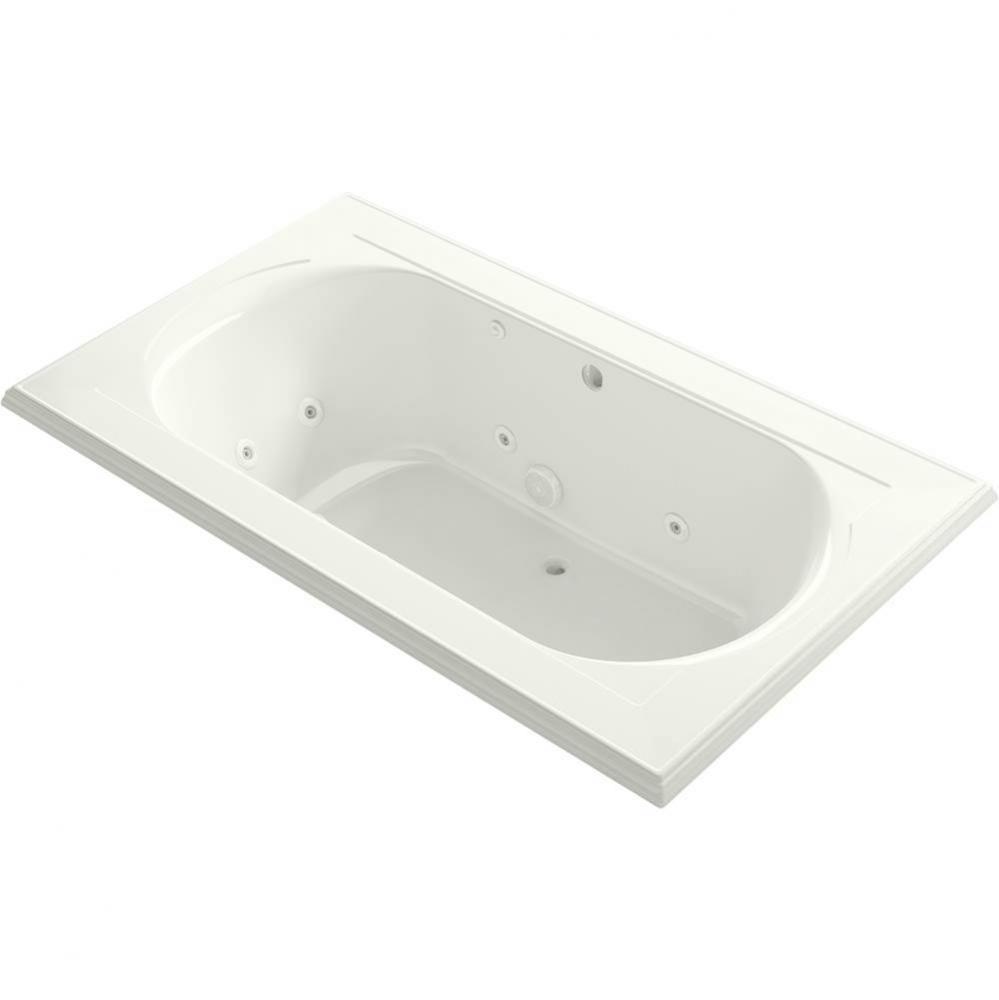 Memoirs® 72'' x 42'' drop-in whirlpool bath with center rear drain