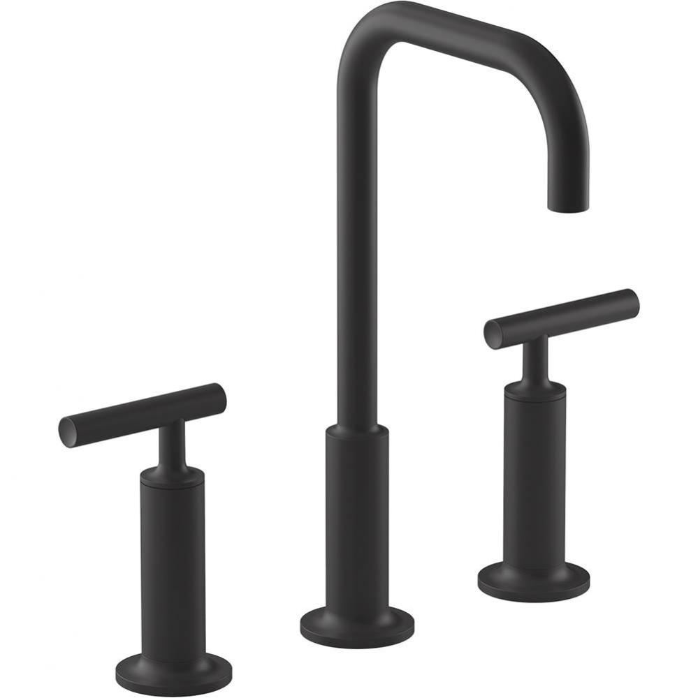 Purist® Widespread bathroom sink faucet with high lever handles and high gooseneck spout