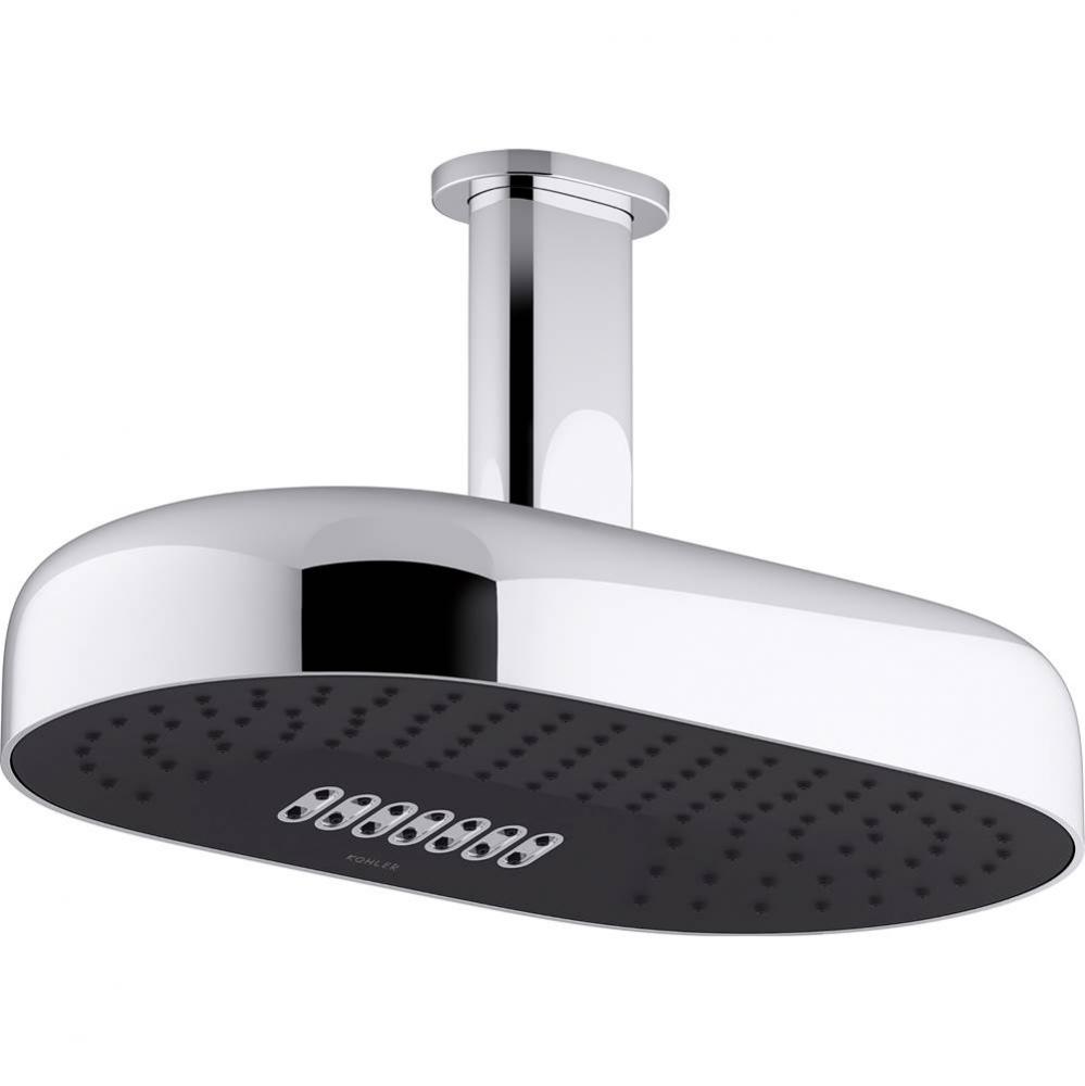 Statement Oval 14 in. Two-Function 1.75 Gpm Rainhead With Katalyst Air-Induction Technology