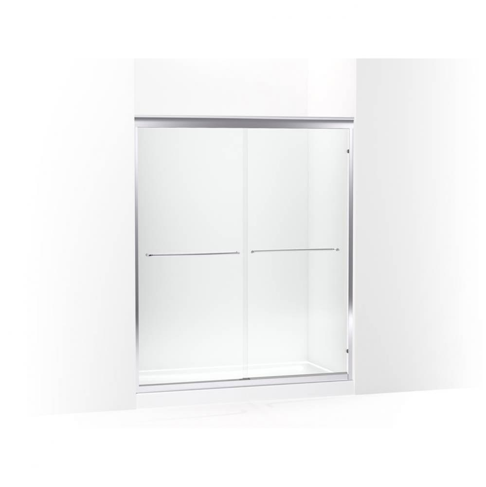Fluence® 54-5/8 - 59-5/8'' W x 70-9/32'' H sliding shower door with 1/4&a