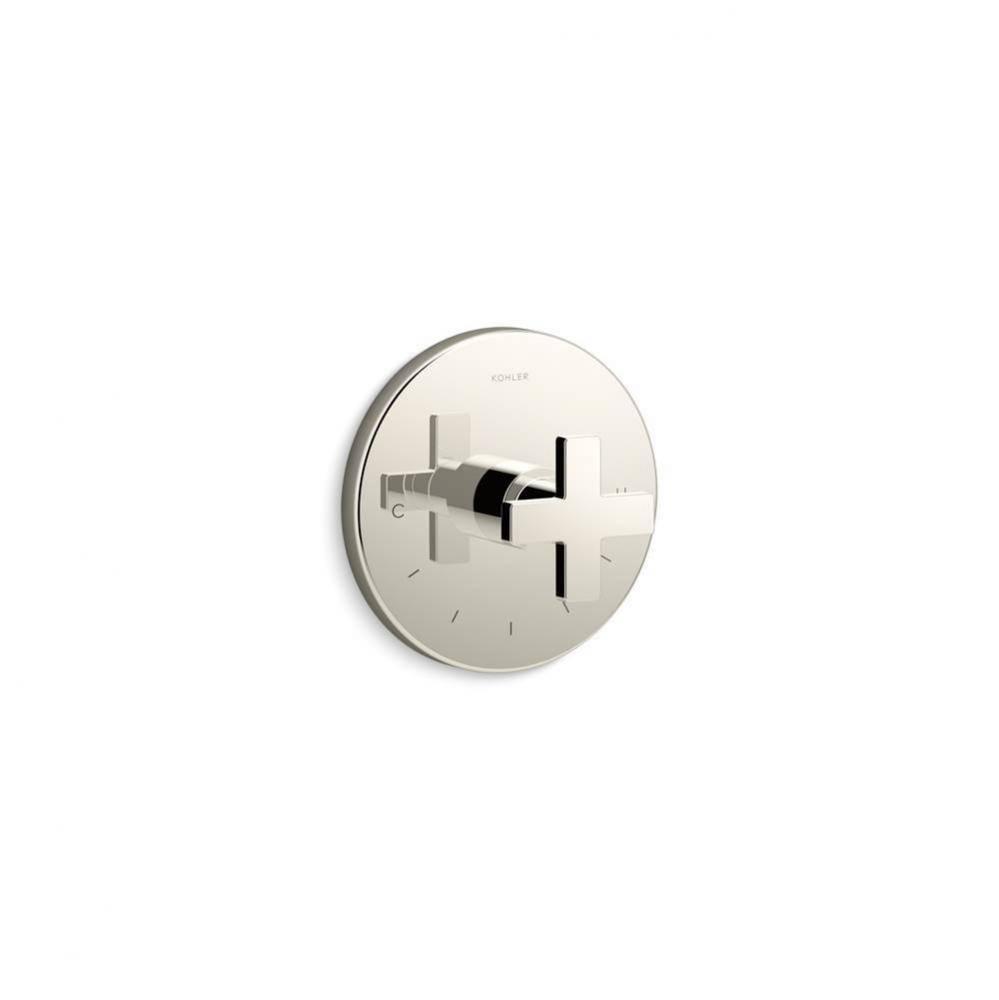Composed® MasterShower® temperature control valve trim with cross handle