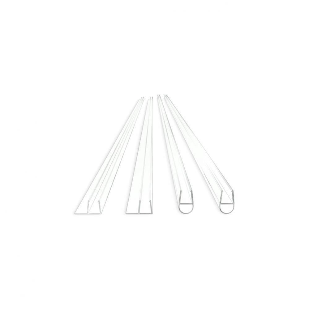 Sliding bath or shower door seal kit for 3/8''-thick glass