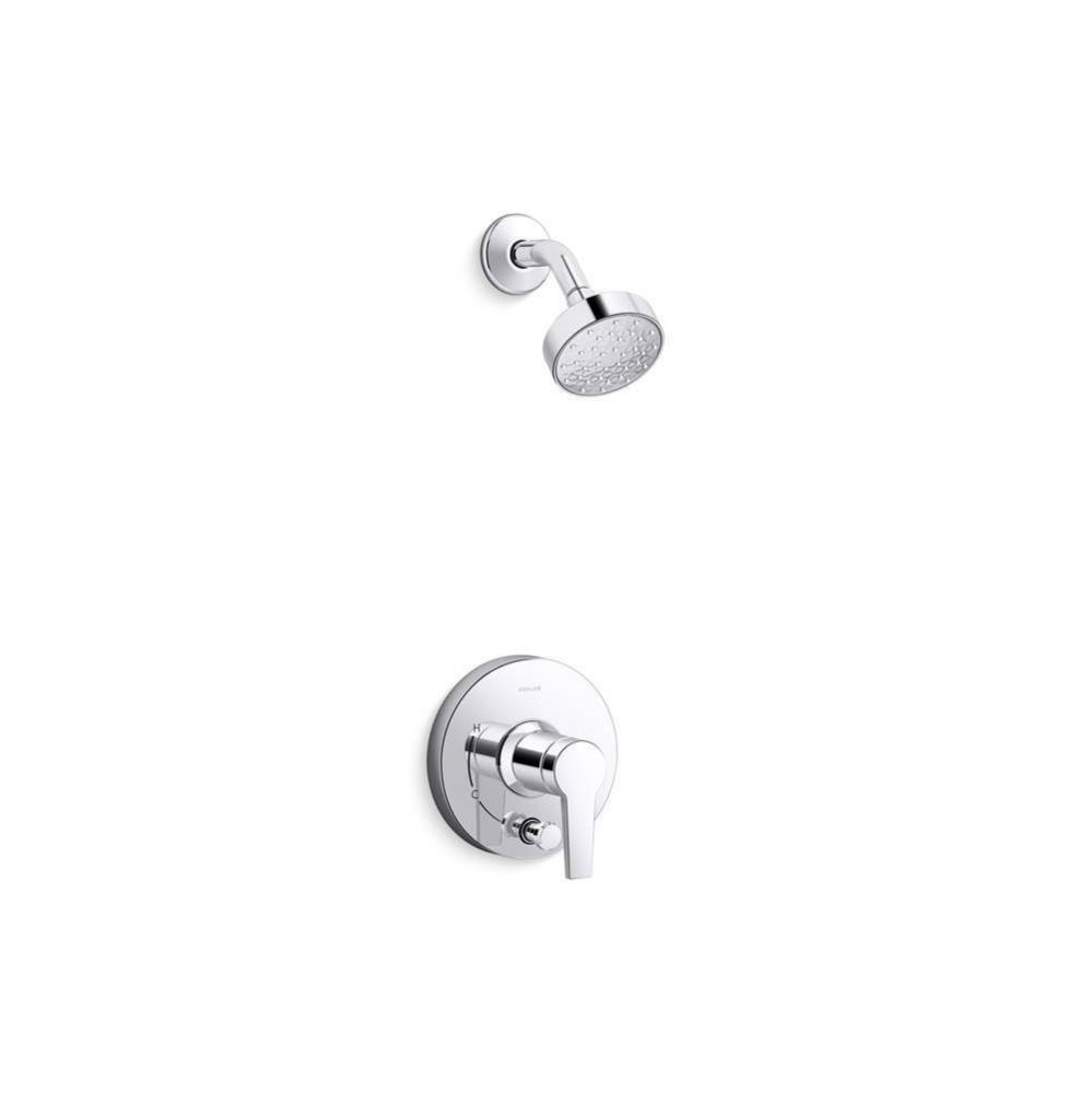 Pitch® Rite-Temp® shower trim kit with push-button diverter, 2.5 gpm