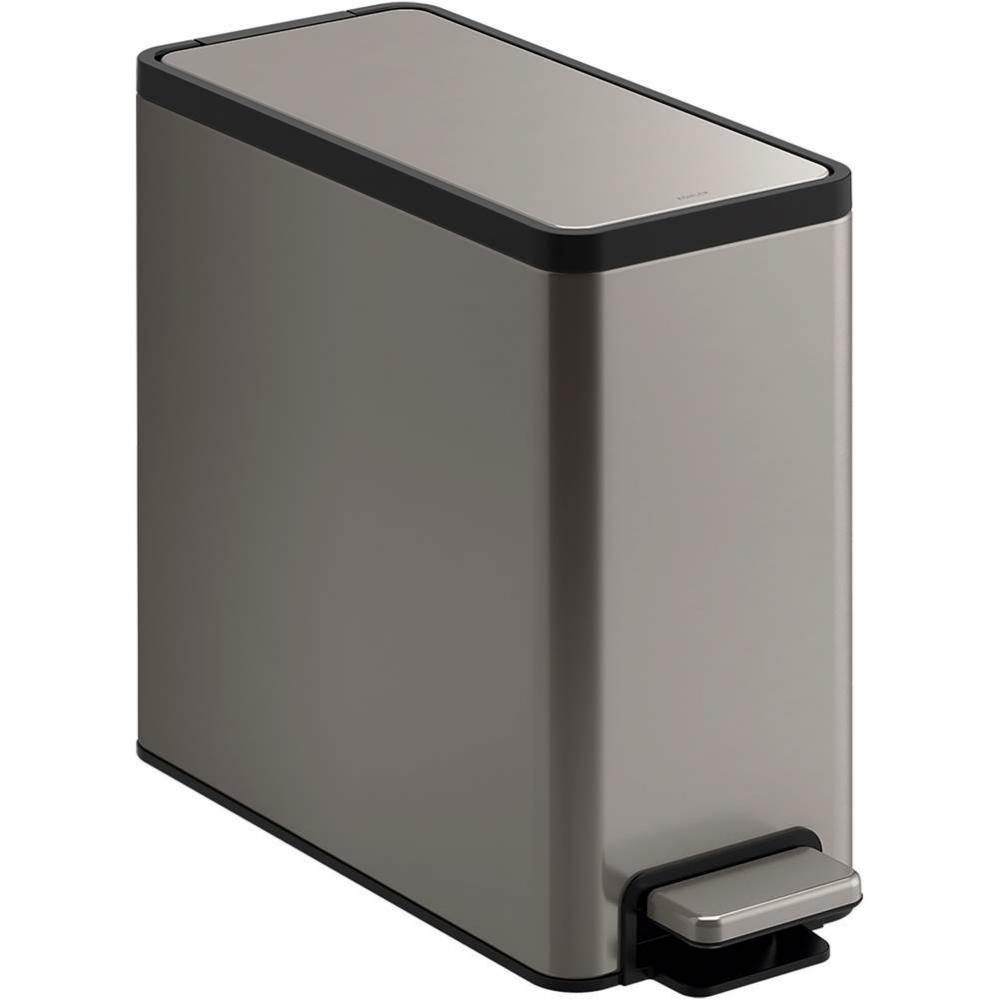 2.5-gallon slim step trash can
