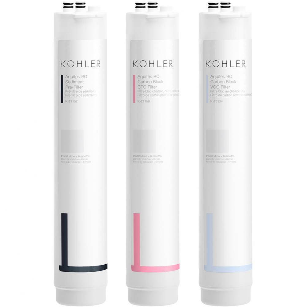 Aquifer® Reverse osmosis (RO) replacement filter 3-pack