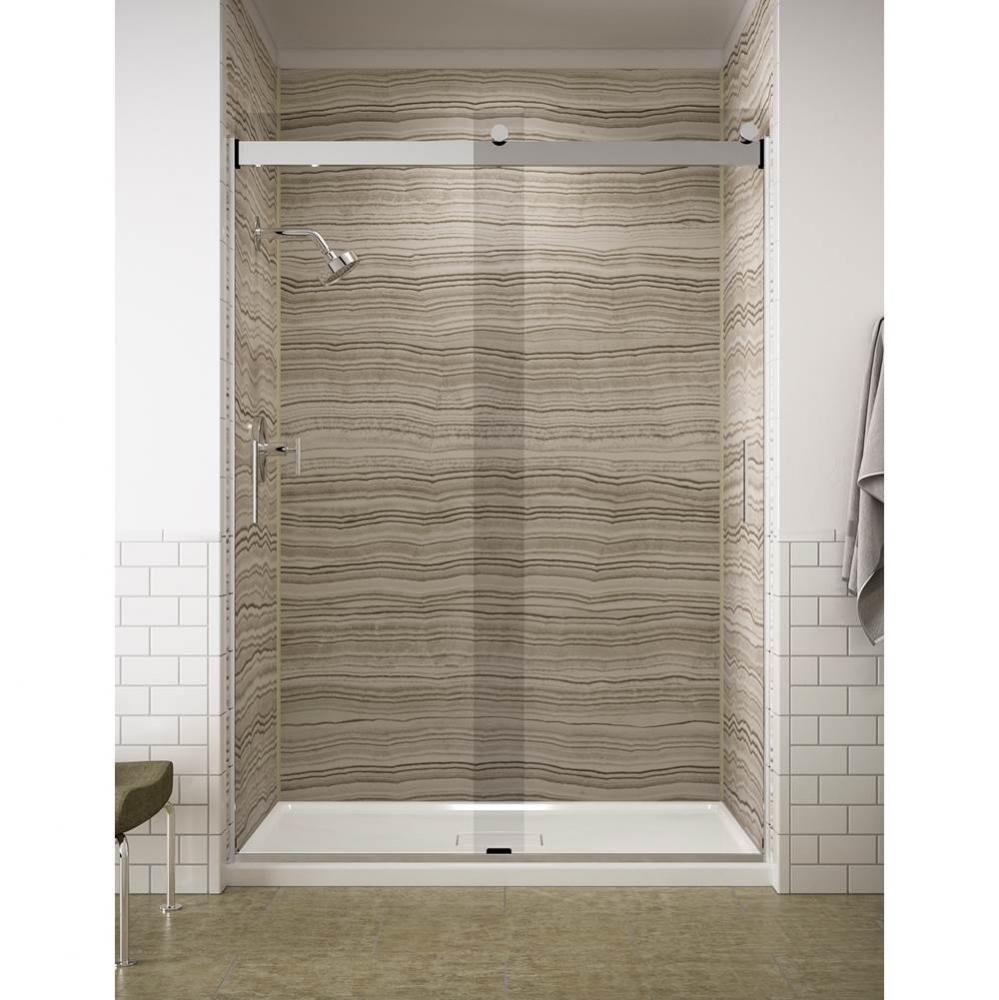 Levity® Sliding shower door, 82'' H x 56-5/8 - 59-5/8'' W, with 3/8'