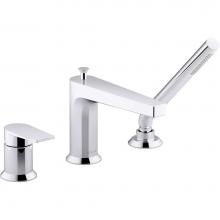 Kohler 74032-4-CP - Taut™ 11 gpm deck-mount bath faucet with handshower