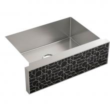 Kohler 22571-NA22576-NM - KOHLER Tailor Medium Single Basin Stainless Steel Sink with Etched Stone Insert