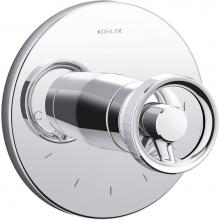 Kohler T78027-9-CP - Components™ thermostatic valve trim with Industrial handle