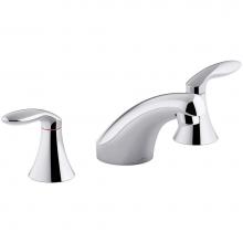 Kohler 15265-4NDRA-CP - Coralais® Widespread bathroom sink faucet with lever handles, less drain and lift rod