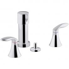 Kohler 15286-4RA-CP - Coralais® vertical spray bidet faucet with lever handles