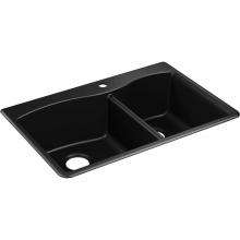 Kohler 28002-1-CM1 - Kennon® 33'' top-/undermount double-bowl kitchen sink