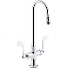 Kohler 100T70-5AKL-CP - Triton® Bowe® 1.0 gpm monoblock gooseneck bathroom sink faucet with laminar flow and wri