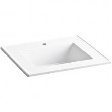 Kohler 2777-1-0 - Ceramic/Impressions® 25'' rectangular vanity-top bathroom sink with single faucet h