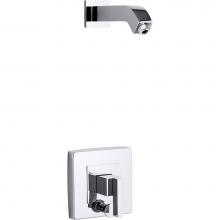 Kohler T14665-4L-CP - Loure® Rite-Temp® shower trim set with push-button diverter, less showerhead