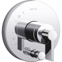 Kohler T78016-4-CP - Components™ Rite-Temp® shower valve trim with diverter and Lever handle, valve not included