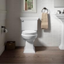 Kohler 3817-4636-0 - Memoirs Stately 2-Piece 1.28 GPF Elongated Toilet in White with Cachet Q3 Toilet Seat