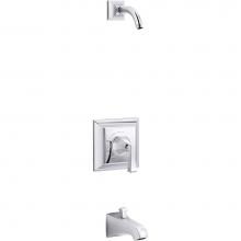 Kohler TLS461-4V-CP - Memoirs® Stately Rite-Temp® bath and shower trim set with Deco lever handle and spout, l