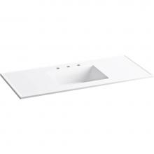 Kohler 2783-8-0 - Ceramic/Impressions® 49'' rectangular vanity-top bathroom sink with 8'' c