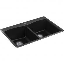 Kohler 8185-1-CM1 - Kennon® 33'' top-/undermount double-bowl kitchen sink