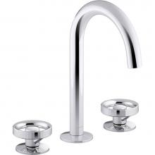 Kohler 77967-77974-9-CP - Components Wide Spread Bathroom Faucet with Industrial Handles