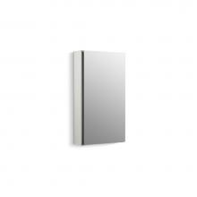 Kohler 11808-CA1 - 15'' W x 26'' H aluminum single-door medicine cabinet with mirrored door and w