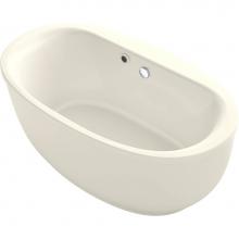 Kohler 24002-W1-96 - Sunstruck® 60'' x 34'' oval freestanding bath with Bask® heated surf