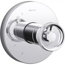 Kohler TS78015-9-CP - Components™ Rite-Temp® shower valve trim with Industrial handle