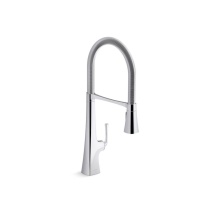 Kohler 22060-CP - Graze® Semi-professional kitchen sink faucet with three-function sprayhead